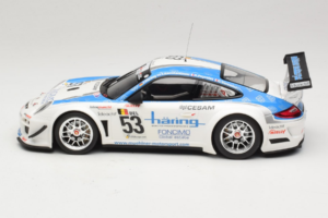 Porsche 911 997 GT3 R #53 Muhlner Motorsport P-Y. Vannelet / U. Peyroles Class Winners 24 Hours of Spa 2010 Minichamps 1:18 1 - imagem 3 de 6