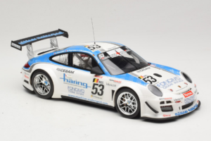 Porsche 911 997 GT3 R #53 Muhlner Motorsport P-Y. Vannelet / U. Peyroles Class Winners 24 Hours of Spa 2010 Minichamps 1:18 1 - imagem 4 de 6