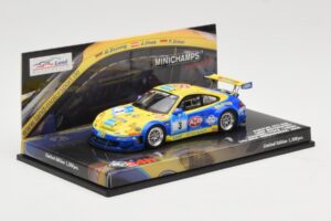 Porsche 911 997 GT3 RSR #3 24 Hours Nurburgring 2008 Minichamps 1:43 437087803 Metal - imagem 2 de 4
