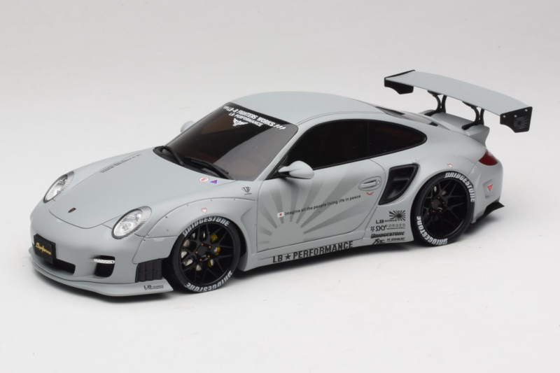 Porsche 911 997 Liberty Walk Cinzento GT Spirit 1:18 GT126 Resina