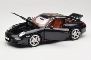 Porsche 911 997 Targa Preto Norev 1:18 187506 Metal - imagem 2 de 8