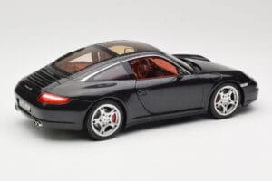 Porsche 911 997 Targa Preto Norev 1:18 187506 Metal - imagem 3 de 8