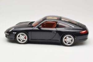 Porsche 911 997 Targa Preto Norev 1:18 187506 Metal - imagem 4 de 8