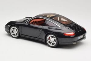 Porsche 911 997 Targa Preto Norev 1:18 187506 Metal - imagem 7 de 8