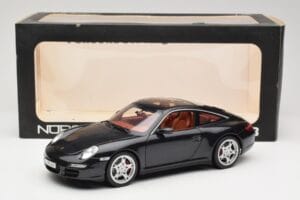 Porsche 911 997 Targa Preto Norev 1:18 187506 Metal - imagem 8 de 8