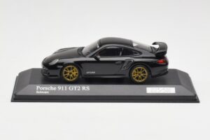 Porsche 911 997.2 GT2 RS Preto com Jantes Douradas Minichamps 1:43 400069402 Metal