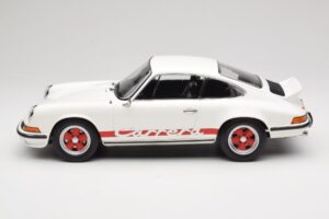 Porsche 911 Carrera RS 2.7 Grand Prix White With Red Norev 1:12 127514 Metal - imagem 3 de 6