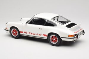 Porsche 911 Carrera RS 2.7 Grand Prix White With Red Norev 1:12 127514 Metal - imagem 5 de 6