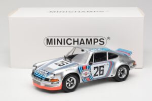 Porsche 911 Carrera RSR Group 4 GT #26 Martini Racing H. Muller / G. van Lennep GT Class Winner 1000 km Dijon 1973 Minichamps - imagem 6 de 6