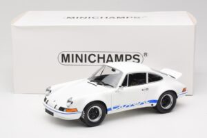 Porsche 911 Carrera RSR Group 4 GT Branco & Azul 1973 Minichamps 1:18 107065020 Metal - imagem 6 de 6