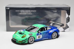 Porsche 911 GT3 R #44 Falken Motorsport W. Henzler / P. Dumbreck NBR 2016 Minichamps 1:18 155166044 Metal - imagem 6 de 6
