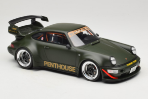 Porsche 911 RWB Penthouse Kaki Green GT Spirit 1:18 GT559 Resina - imagem 4 de 6