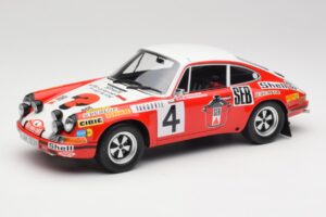 Porsche 911 S #4 G. Larrousse / M. Perramond 2nd Place Rally Monte Carlo 1972 Minichamps 1:18 107726804 Resina