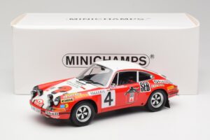 Porsche 911 S #4 G. Larrousse / M. Perramond 2nd Place Rally Monte Carlo 1972 Minichamps 1:18 107726804 Resina - imagem 6 de 6