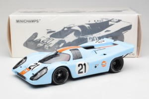 Porsche 917K Gulf #21 P. Rodriguez / L. Kinnunen J.W. Automotive Engineering 24 Hours of Le Mans 1970 Minichamps 1:12 1237066 - imagem 6 de 6