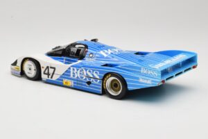 Porsche 956L #47 Hugo Boss V. Merl / H. Grohs / A. Plankenhorn 24 Hours of Le Mans 1984 Minichamps 1:18 183846947 Metal - imagem 7 de 8