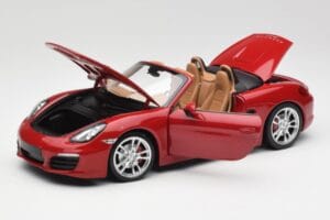 Porsche Boxster 981 S Guards Vermelho Minichamps 1:18 110062031 Metal - imagem 2 de 8