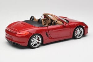 Porsche Boxster 981 S Guards Vermelho Minichamps 1:18 110062031 Metal - imagem 3 de 8