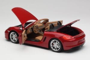 Porsche Boxster 981 S Guards Vermelho Minichamps 1:18 110062031 Metal - imagem 5 de 8