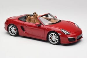 Porsche Boxster 981 S Guards Vermelho Minichamps 1:18 110062031 Metal - imagem 6 de 8