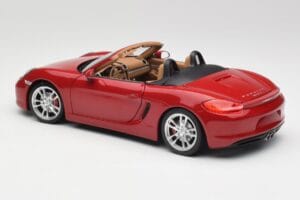 Porsche Boxster 981 S Guards Vermelho Minichamps 1:18 110062031 Metal - imagem 7 de 8