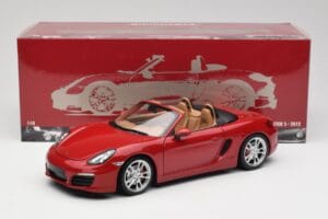 Porsche Boxster 981 S Guards Vermelho Minichamps 1:18 110062031 Metal - imagem 8 de 8