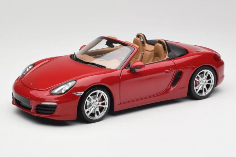 Porsche Boxster 981 S Guards Vermelho Minichamps 1:18 110062031 Metal