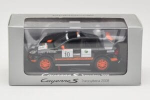 Porsche Cayenne 955 S Transsyberia #10 Preto Laranja 2008 Minichamps 1:43 WAP02001819 Metal - imagem 4 de 4