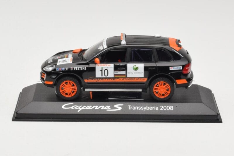 Porsche Cayenne 955 S Transsyberia #10 Preto Laranja 2008 Minichamps 1:43 WAP02001819 Metal
