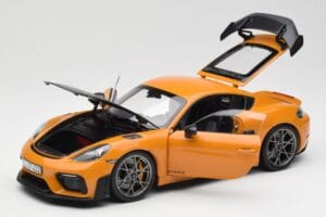 Porsche Cayman GT4 RS 982 Weissach Package Bahama Yellow Norev 1:18 187252 Metal - imagem 2 de 8