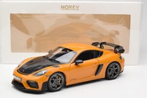Porsche Cayman GT4 RS 982 Weissach Package Bahama Yellow Norev 1:18 187252 Metal - imagem 8 de 8