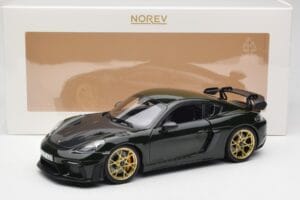Porsche Cayman GT4 RS 982 Weissach Package Brewster Green Norev 1:18 187250 Metal - imagem 8 de 8