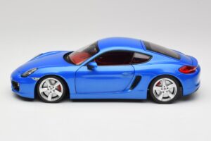Porsche Cayman 981 S Aqua Azul Metálico Minichamps 1:18 110062221 Metal - imagem 4 de 8