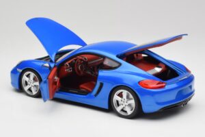 Porsche Cayman 981 S Aqua Azul Metálico Minichamps 1:18 110062221 Metal - imagem 5 de 8