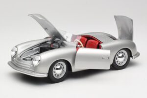 Porsche No. 1 356 Roadster Fish Prata Maisto 1:18 31853 Metal - imagem 2 de 8