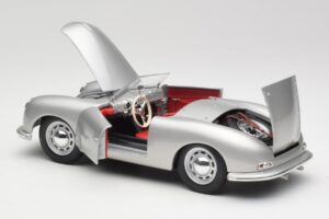 Porsche No. 1 356 Roadster Fish Prata Maisto 1:18 31853 Metal - imagem 5 de 8
