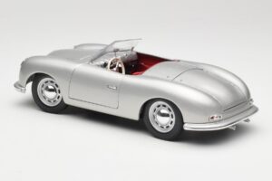 Porsche No. 1 356 Roadster Fish Prata Maisto 1:18 31853 Metal - imagem 7 de 8