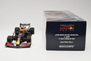 Red Bull Racing RB16 #23 A. Albon 4th Place Styrian GP 2020 Minichamps 1:18 110200223 Metal - imagem 6 de 6