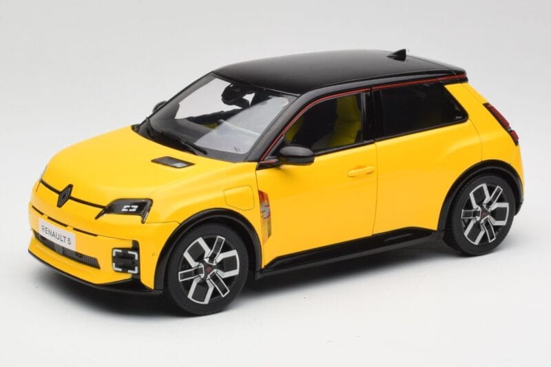 Renault 5 E-Tech Pop Amarelo & Preto Norev 1:18 185500 Metal