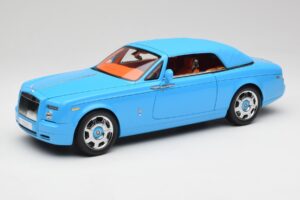Rolls-Royce Phantom Drophead Coupe Powder Azul Kyosho 1:18 08871BL Metal - imagem 3 de 10