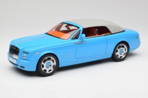 Rolls-Royce Phantom Drophead Coupe Powder Azul Kyosho 1:18 08871BL Metal - imagem 4 de 10