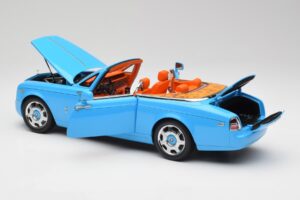 Rolls-Royce Phantom Drophead Coupe Powder Azul Kyosho 1:18 08871BL Metal - imagem 7 de 10
