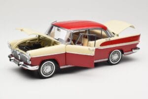 Simca Chambord Vermelho & Marfim Norev 1:18 185721 Metal - imagem 2 de 8