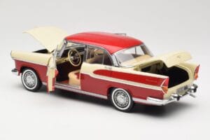 Simca Chambord Vermelho & Marfim Norev 1:18 185721 Metal - imagem 5 de 8
