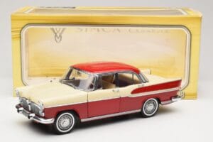 Simca Chambord Vermelho & Marfim Norev 1:18 185721 Metal - imagem 8 de 8