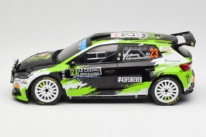 Skoda Fabia Rally2 #23 O. Solberg / E. Edmondson Rally Monte Carlo 2023 IXO 1:18 18RMC155A Metal - imagem 3 de 6