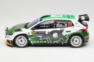 Skoda Fabia Rally2 #24 N. Gryazin / K. Aleksandrov Rally Monte Carlo 2023 IXO 1:18 18RMC155B Metal - imagem 3 de 6