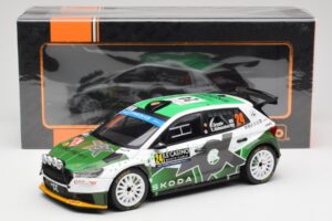Skoda Fabia Rally2 #24 N. Gryazin / K. Aleksandrov Rally Monte Carlo 2023 IXO 1:18 18RMC155B Metal - imagem 6 de 6