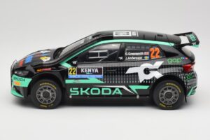 Skoda Fabia Rally2 #22 Toksport G. Greensmith / J. Andersson Safari Rally Kenya 2024 IXO 1:18 18RMC209 Metal - imagem 3 de 6