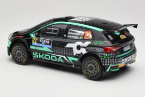 Skoda Fabia Rally2 #22 Toksport G. Greensmith / J. Andersson Safari Rally Kenya 2024 IXO 1:18 18RMC209 Metal - imagem 5 de 6